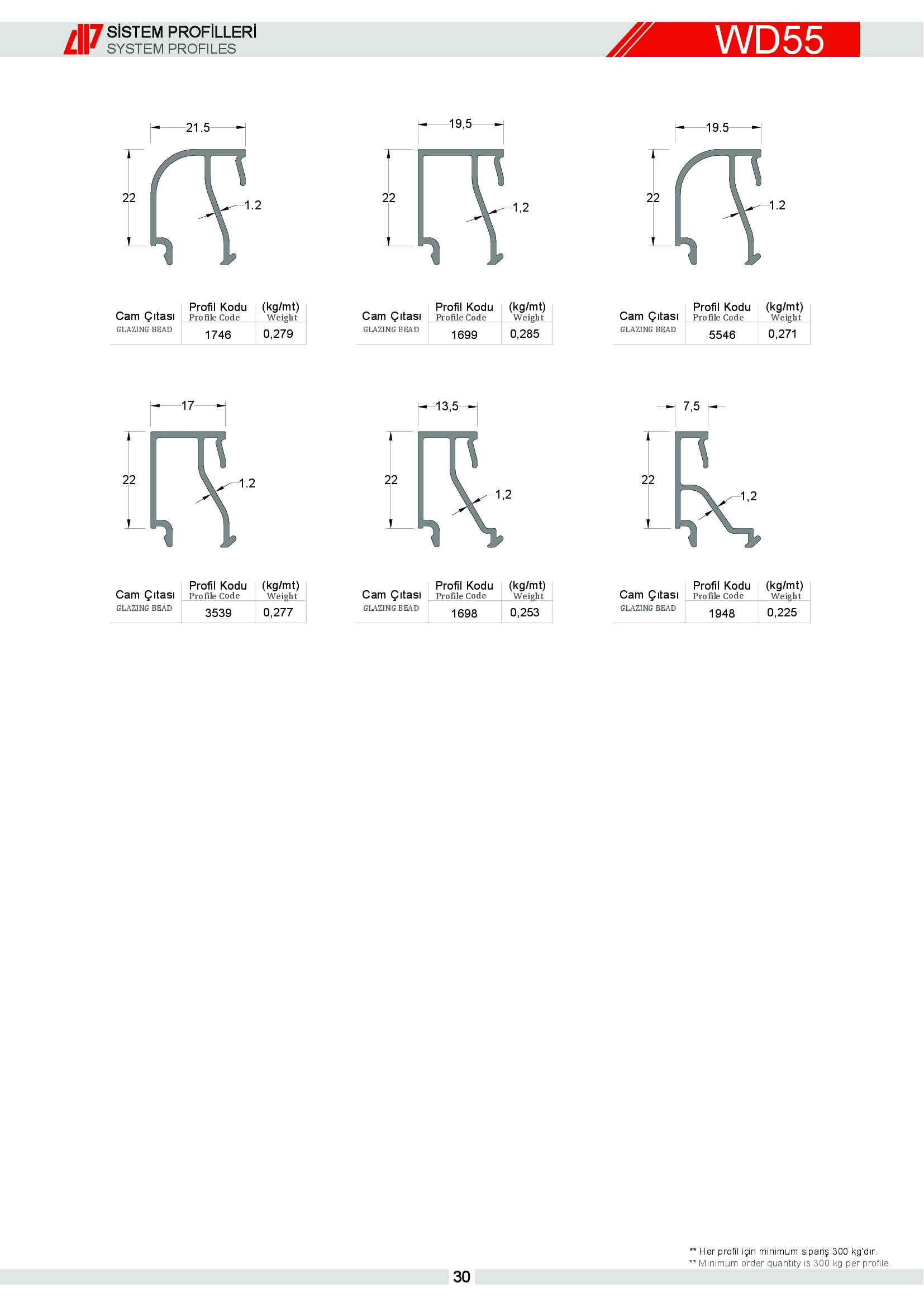 S 55 Yalıtımsız Alüminyum 27